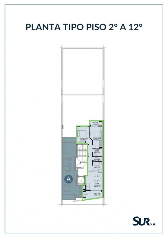 Departamento 2 dormitorios a estrenar en venta, Edificio Danubio, Candioti Sur, Ciudad de Santa Fe