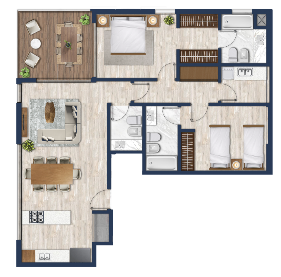 Departamento de 2 dormitorios en Edificio Sofia VI, Suipacha y 4 de Enero, Ciudad de Santa Fe